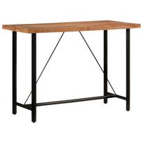 vidaXL Baro stalas, 150x70x107cm, akacijos medienos masyvas ir geležis