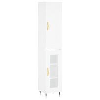 vidaXL Komoda, baltos spalvos, 34,5x34x180cm, apdirbta mediena