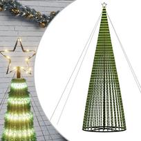 vidaXL LED Kalėdų eglutė 1544 LEDs Šilta Balta 500 cm