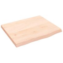 vidaXL Stalviršis, 60x50x(2-4)cm, neapdorotas ąžuolo medienos masyvas