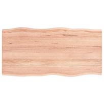 vidaXL Stalviršis, šviesiai rudas, 100x50x2cm, ąžuolo medienos masyvas