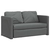 vidaXL Grindų sofa-lova, 2-1, tamsiai pilka, 112x174x55cm, audinys