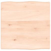 vidaXL Stalviršis, 40x40x2cm, ąžuolo medienos masyvas, su gyvu kraštu