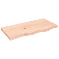 vidaXL Stalviršis, 80x40x(2–4)cm, neapdorotas ąžuolo medienos masyvas