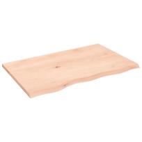 vidaXL Stalviršis, 80x50x2cm, neapdorotas ąžuolo medienos masyvas