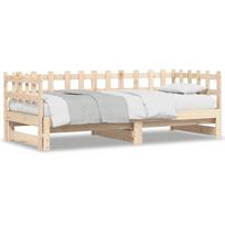 vidaXL Ištraukiama lova, 2x(90x200)cm, pušies medienos masyvas