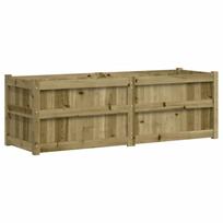 vidaXL Sodo lovelis, 150x50x50cm, impregnuota pušies mediena