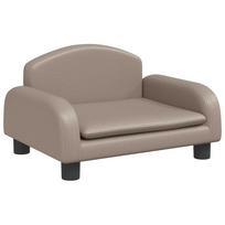 vidaXL Vaikiška sofa, kapučino spalvos, 50x40x30 cm, dirbtinė oda