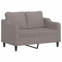 vidaXL Dvivietė sofa, taupe spalvos, 120cm, audinys
