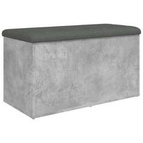 vidaXL Suoliukas-daiktadėžė, betono, 82x42x45cm, apdirbta mediena