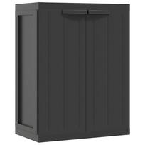 vidaXL Lauko spintelė daiktams, juodos spalvos, 65x37x85cm, PP