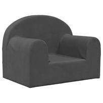 vidaXL Vaikiška sofa, antracito spalvos, minkštas pliušas