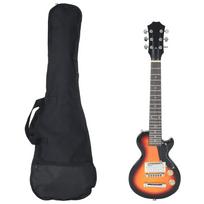 vidaXL Elektrinė gitara vaikams su dėklu, ruda/juoda, 3/4 30"