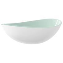 vidaXL Praustuvas, baltos spalvos, 54,5x35x15,5cm, grūdintas stiklas