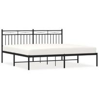 vidaXL Metalinis lovos rėmas su galvūgaliu, juodos spalvos, 183x213cm