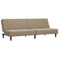 vidaXL Dvivietė sofa-lova, kapučino spalvos, dirbtinė oda