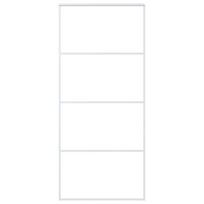 vidaXL Stumdomos durys, baltos, 90x205cm, ESG stiklas ir aliuminis