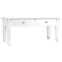 vidaXL Veidrodinis kavos staliukas, 106x45x45cm, mediena ir stiklas