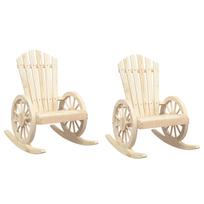 vidaXL Supama adirondack kėdės, 2vnt., eglės medienos masyvas