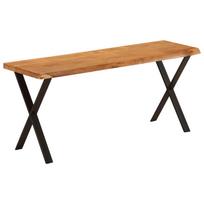 vidaXL Suoliukas su gyvu kraštu, 105cm, akacijos medienos masyvas