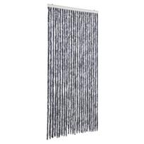 vidaXL Užuolaida nuo musių, sidabrinės spalvos, 100x230cm, šenilis