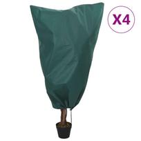 vidaXL Uždangalai augalams su virvutėmis, 4vnt., 0,8x1,2m, 70g/m²