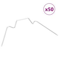 vidaXL Šiltnamio spaustukai, 50vnt., galvanizuotas plienas, W tipo