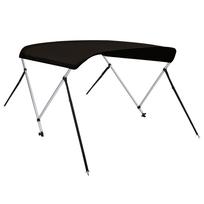 vidaXL Bimini viršaus stogelis, juodas, 150x120x110cm, 2 lankų rėmas