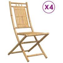 vidaXL Sulankstomos sodo kėdės, 4vnt., 46x66x99cm, bambukas