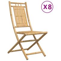 vidaXL Sulankstomos sodo kėdės, 8vnt., 46x66x99cm, bambukas
