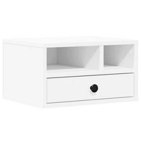vidaXL Spausdintuvo stovas, baltas, 40x32x22,5cm, apdirbta mediena