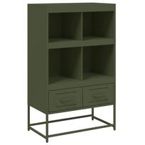vidaXL Komoda, alyvuogių žalios spalvos, 68x39x111,5 cm, plienas