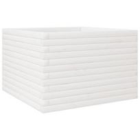 vidaXL Sodo lovelis, baltas, 70x70x45,5cm, pušies medienos masyvas