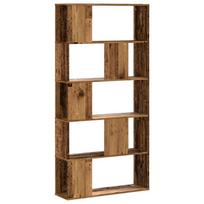 vidaXL Knygų spinta, 5 aukštų, medienos, 80,5x23,5x162,5cm, mediena