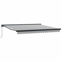 vidaXL Ištraukiama markizė, antracito/baltos, 4x3m, audinys/aliuminis