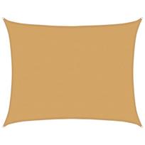 vidaXL Burė nuo saulės, smėlio, 6x8m, HDPE, 160g/m², stačiakampė