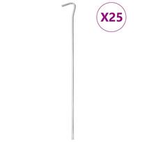 vidaXL Palapinės kaiščiai, 25vnt., 30cm, skersmuo 7mm, plienas
