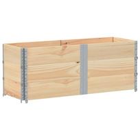 vidaXL Padėklų apvadai, 3vnt., 150x50cm, pušies medienos masyvas