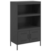 vidaXL Komoda, juodos spalvos, 68x39x113cm, plienas