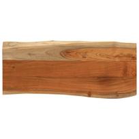 vidaXL Stalviršis, 100x40x3,8cm, akacijos masyvas, su gyvu kraštu