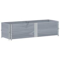 vidaXL Sodo lovelis, pilkas, 150x50cm, pušies medienos masyvas