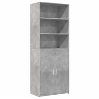 vidaXL Komoda, betono pilkos spalvos, 70x42,5x185cm, apdirbta mediena