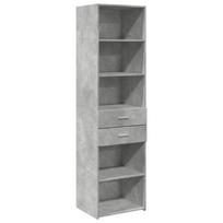 vidaXL Komoda, betono pilkos spalvos, 50x42,5x185cm, apdirbta mediena