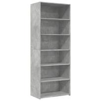 vidaXL Komoda, betono pilkos spalvos, 70x41x185cm, apdirbta mediena