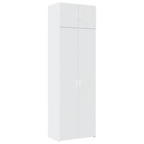 vidaXL Spintelė daiktams, balta, 70x42,5x225cm, apdirbta mediena