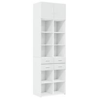 vidaXL Spintelė daiktams, balta, 70x42,5x225cm, apdirbta mediena