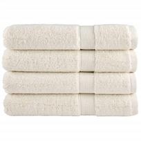 vidaXL Pirties rankšluosčiai SOLUND, 4vnt., kreminiai 80x200cm 600g/m²