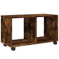 vidaXL Spintelė su ratukais, dūminio ąžuolo, 72x33x42,5cm, mediena