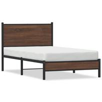 vidaXL Lovos rėmas be čiužinio, rudas ąžuolo, 100x190cm, metalas
