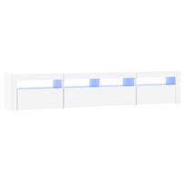 vidaXL Televizoriaus spintelė su LED apšvietimu, balta, 210x35x40cm